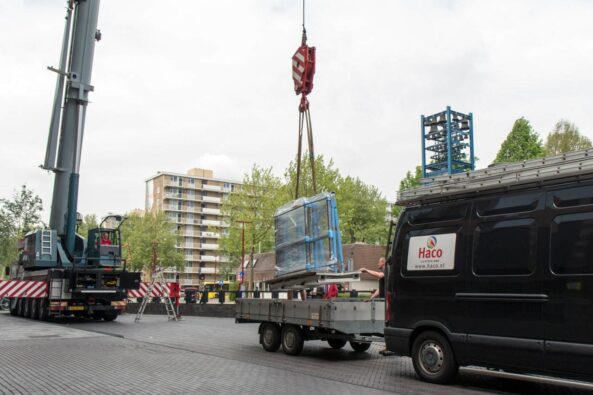 Knorretje Manhattan Aannemer Verrijdbaar windscherm op dakterras - Haco Terrassen