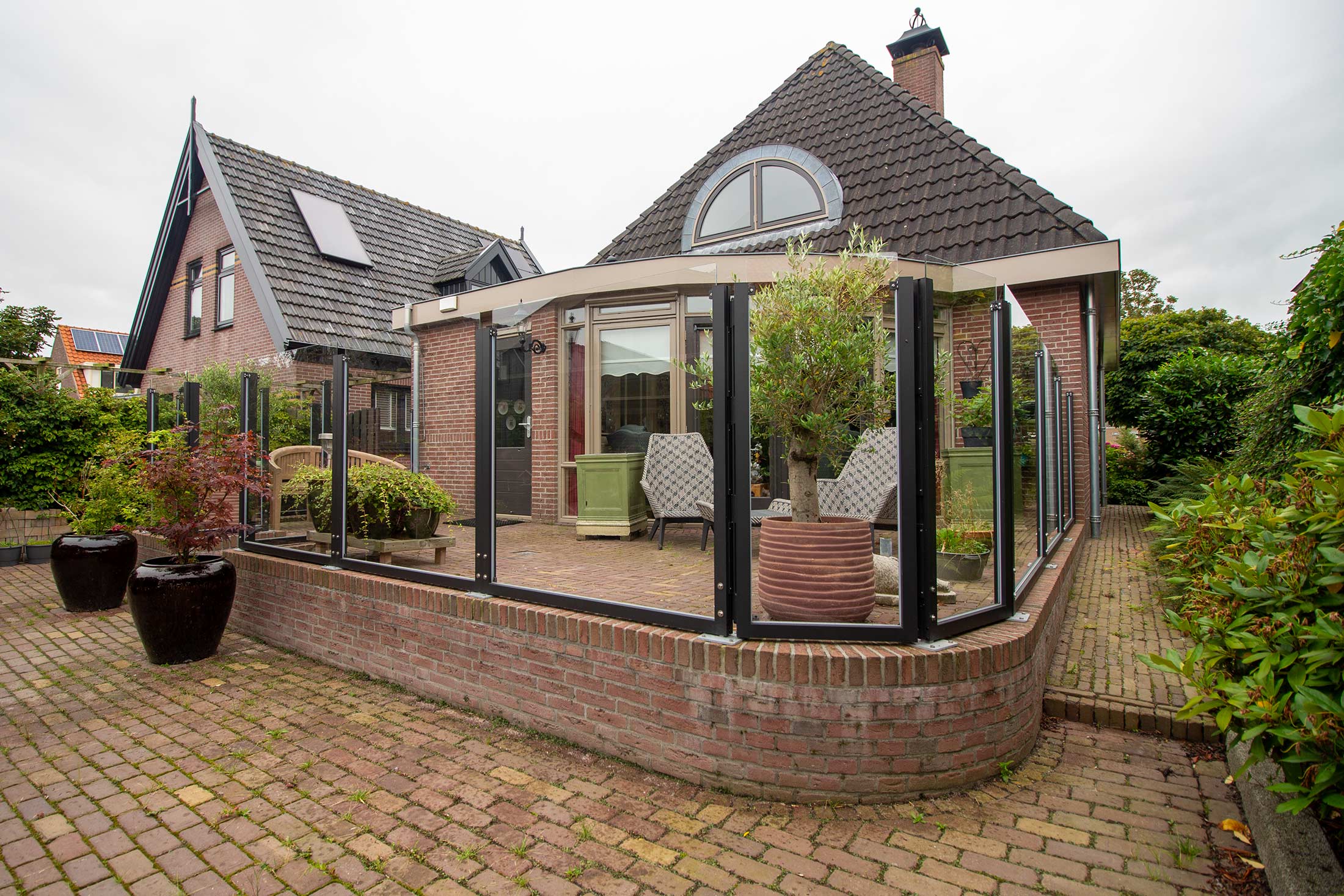 windscherm in de tuin